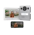 Goliath Basic Video Türsprechanlage, 2 Draht Bus, 7" Monitor, Unterputz Türklingel mit Kamera, Gegensprechanlage mit Türöffner und Klingel, 1 Familienhaus, Plug & Play, Smartphone App, AV-BLS-01U