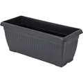 XXL Pflanzkasten TERRA - Kunststoff 60 x 25 x 24 cm - Farbe: anthrazit (klein / 60 cm) - Grau
