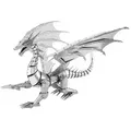 Metal Earth 3D-Bausatz Silber-Drache