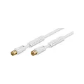 VALUE Antennenkabel mit Ferrite ST/BU, weiß, 5 m