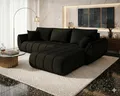 CORNERO Ecksofa mit Schlaffunktion SYDNEY PREMIUM Sofa L-Form Couch mit Bettkasten, Eckcouch mit Stauraum Dunkelgrau Ottomane rechts