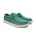 WALK IN PITAS | WP150 WALLABI Washed | Herren Mokassins | Flache Slipper für Männer | Slip on Loafer | Sneakers | Schlupfschuhe | Freizeitschuhe | Walkinpitas Schuhe | Grün 41
