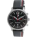Messerschmitt - Funktions-Fliegerchronograph Schwarz / Rot - Quarz Herrenuhr mit Neoprenarmband - ME5021-42L