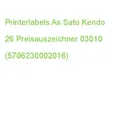 Printerlabels As Sato Kendo 26 Preisauszeichner Schwarz 03010 (5706230002016)