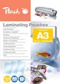 Peach Laminierfolien A3-125 mic - 100 pouches - glänzend - Premiumqualität für beste Laminierergebnisse - kompatibel mit Geräten aller Markenhersteller - PP525-01