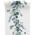 (4,98 €/m) Tischläufer Eukalyptus 26 cm x 3 m - Hochzeit Kommunion Konfirmation