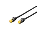 DIGITUS LAN Kabel Cat 6A - 7m - RJ45 Netzwerkkabel - S-FTP Geschirmt - 10 Gbps - Kompatibel zu Cat6 und Cat7 - Schwarz