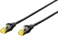 Digitus DK-1644-A-070/BL RJ45 Netzwerkkabel, Patchkabel CAT 6a S/FTP 7.00m Schwarz Halogenfrei, verdrillte Paare, mit