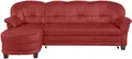 Ecksofa HOME AFFAIRE "Camelita, Landhaus Sofa, 2 Varianten: Recamiere- oder Ottomane, L-Form", rot (bordeaux), B:231cm H:86cm T:81cm