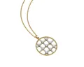 VIVENTY Kette mit Anhänger Halskette mit Anhänger Kreis Zirkonia Silber Vergoldet 785092