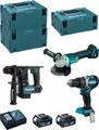 MAKITA Kit MK309RTJ (DHR171 + DHP484 + DGA504 + 2 x 5,0 Ah + DC18RC + MAKPAC 2 + 2 x MAKPAC 3)