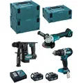 Makita - Kit Mk309rtj (dhr171 + Dhp484 + Dga504 + 2 X 5,0 Ah + Dc18rc + Makpac 2 + 2 X Makpac 3)