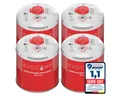 EVOCAMP Gaskartusche 4x Propan Butan 450g, Schraubkartusche Eurogewinde 7/16", Zubehör für Weber Grills Q100-1200-Serien, 4 St.