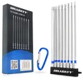 HASKYY Torx-Bit 1/4" Torx Bits Set Magnetisch Langbits 150mm 8 tlg. T8-T40 Silber