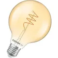 OSRAM Vintage 1906 Globe, warmweiße LED-Lampe mit spiralförmigem Filament in klassischer Ballform, bietet 3.4 W für 470 lm, E27 Fassung, goldfar...