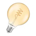 OSRAM Vintage 1906 Globe, warmweiße LED-Lampe mit spiralförmigem Filament in kla