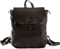 HAROLD'S Leder Freizeitrucksack Rucksack Submarine City Backpack Black schwarz