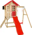 Zwerkules Lolla 2 Kinder Stelzenhaus mit Rutsche und Schaukel Holz