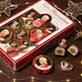 Reber, Die Feinsten, 12er Packung, Gemischte Kugeln aus Zartbitter- Alpenmich- Schokolade, Pasteten und Mozart Herz'l, Gefüllt mit Pistazien-Marzipan, Mandeln und Haselnuss-Nougat, 218g (12 Stück)