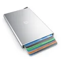 Aplic Aluminium Karten Schutzhülle, silber, NFC und RFID Abschirmung