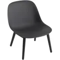 Muuto Fiber Lounge Chair, wood base, schwarz