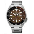 Seiko 5 Sports SRPJ47 „Time Sonar“ Automatik Uhr Zifferblatt Brown Orange