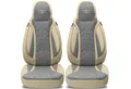 BREMER SITZBEZÜGE Autositzbezug für Fiat Ducato Jumper Boxer (PLKT209), Set, 2-tlg., Schonbezüge Sitzbezüge Fahrer und Beifahrer, in Grau/Beige