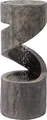 dobar® 96160e Großer Design Gartenbrunnen Venus | Terrassenbrunnen mit LED-Beleuchtung | Wasserfall aus Polyresin | Springbrunnen Outdoor | Dekorativer Zierbrunnen | 31,5 x 31,5 x 79,5 cm