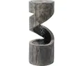 Design Gartenbrunnen mit LED 31,5x31,5x79,5 cm Kunststein grau inkl. Schlauch un