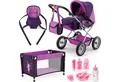 Bayer Kombi-Puppenwagen Kombi-Puppenwagen Grande Mega-Set mit Reisebett und viel Zubehör, lil