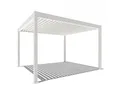 Weide Pergola Deluxe Elektrisch Pavillon Terrassenüberdachung Aluminium LED 3,6x4 M, BxTxH: 400x360x255 cm