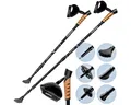 Sportana Nordic-Walking-Stöcke (1 St), Damen Herren Wanderstöcke Teleskop Trekkingstöcke Gummipuffer Federung