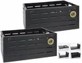 Klappbox Autokiste Einkaufskiste 2er SET XXL 60 L Anthrazit Klappbar Korb Wäsche