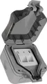 Outdoor Netzwerkdose Set, 2x Dose, 4x Keystone Cat 6a, 2x Outdoor Kabel Cat 6a 10m