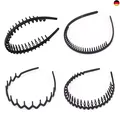 Roxnvm Haarband, Elastisches Haarreifen Männer, 4 Packungen Zickzack Haarreif,