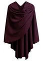 Damen Poncho Schal Cashmere Feeling Strick Cape Cardigan Für Frauen Geschenk ...