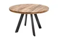 Esstisch rund 120 cm Mango Holz Metall Vintage Industrie Design Esszimmertisch