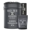 WO-WE Bodenversiegelung 2K Epoxidharz Bodenversiegelung Bodenbeschichtung W734, 1.5-9Kg, Klar/Farblos