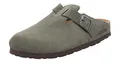 Rohde Damen Clog Leder Pantolette robust klassisch Schnalle Alba 6071, Größe:38 EU, Farbe:Grün