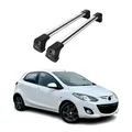 Dachträger Gepäckträger für Mazda 2 2007-2015 Grundträger Aluminium Grau 2x