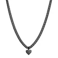 LIEBESKIND Halskette Broken Heart Edelstahl IP Black