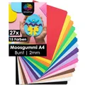 OfficeTree 27x Bögen Moosgummi 2mm - 15 Farben - Moosgummi Platten A4 nicht selbstklebend - Schaumgummi Basteln - Schaumstoff zum Basteln - Moosgummi A4 für DIY Bastelarbeiten