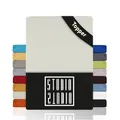 STUDIO Basic Topper Spannbettlaken 180x200cm – Jersey-Spannbetttuch aus 100 % gekämmter Baumwolle – Schnee – bügelfrei, elastisch & Oeko-TEX Zertifiziert – für Topper 4–14 cm