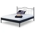 BED BOX Metallbett, Schwarz, Metall, 140x200 cm, Schlafzimmer, Betten, Metallbetten
