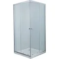 Primaster Eckdusche Easy-5 Schiebetür 80 x 80 cm Klarglas chrom - Transparent