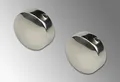 Endstück, Endknopf Consul für Gardinenstange 20 mm | Nickel-Glanz | 2 Stück