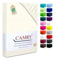 Camry Spannbettlaken Topper 180x200cm Natur Baumwolle Bettlaken Jersey Spannbetttuch Oeko-Tex 100