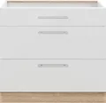 wiho Küchen Unterschrank Cali, TOPSELLER 90 cm breit, mit 2 großen Auszügen ohne Arbeitsplatte