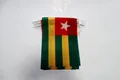 Guirlande 6 mètres 20 Drapeaux Togo 21x15 cm - Drapeau togolais 15 x 21 cm - Neu
