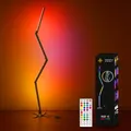 Northpoint RGB LED Stehlampe – Faltbares Design Digitale LEDs Stehleuchte Wandleuchte 178 cm hoch Musik- & Farbeffekte Fernbedienung Moderne Ambientebeleuchtung für Wohnzimmer Gaming & Schlafzimmer